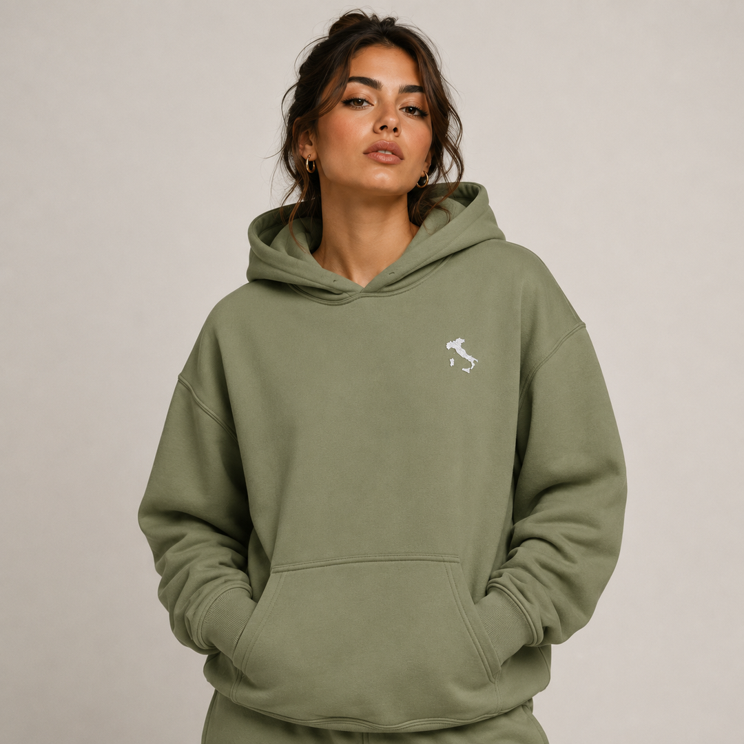 Italia Basic Embroidered Hoodie