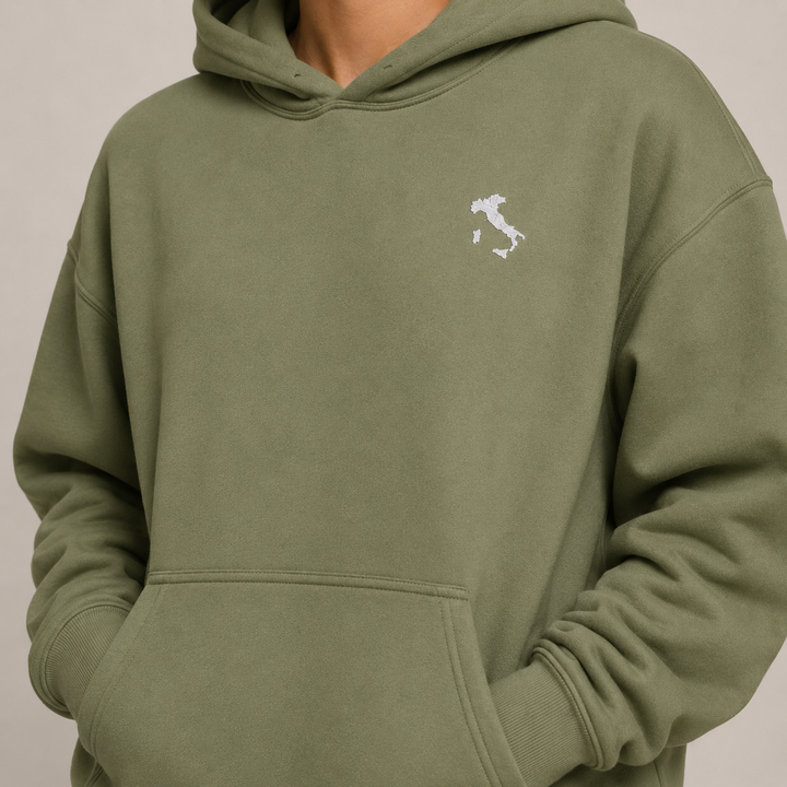 Italia Basic Embroidered Hoodie