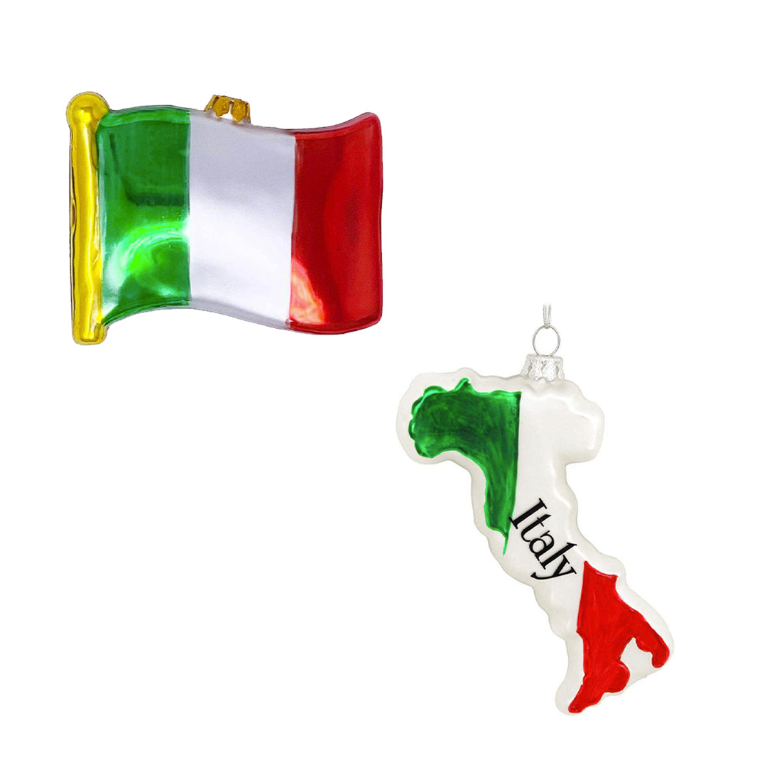 Italian Pride Ornaments - 2 Piece Set