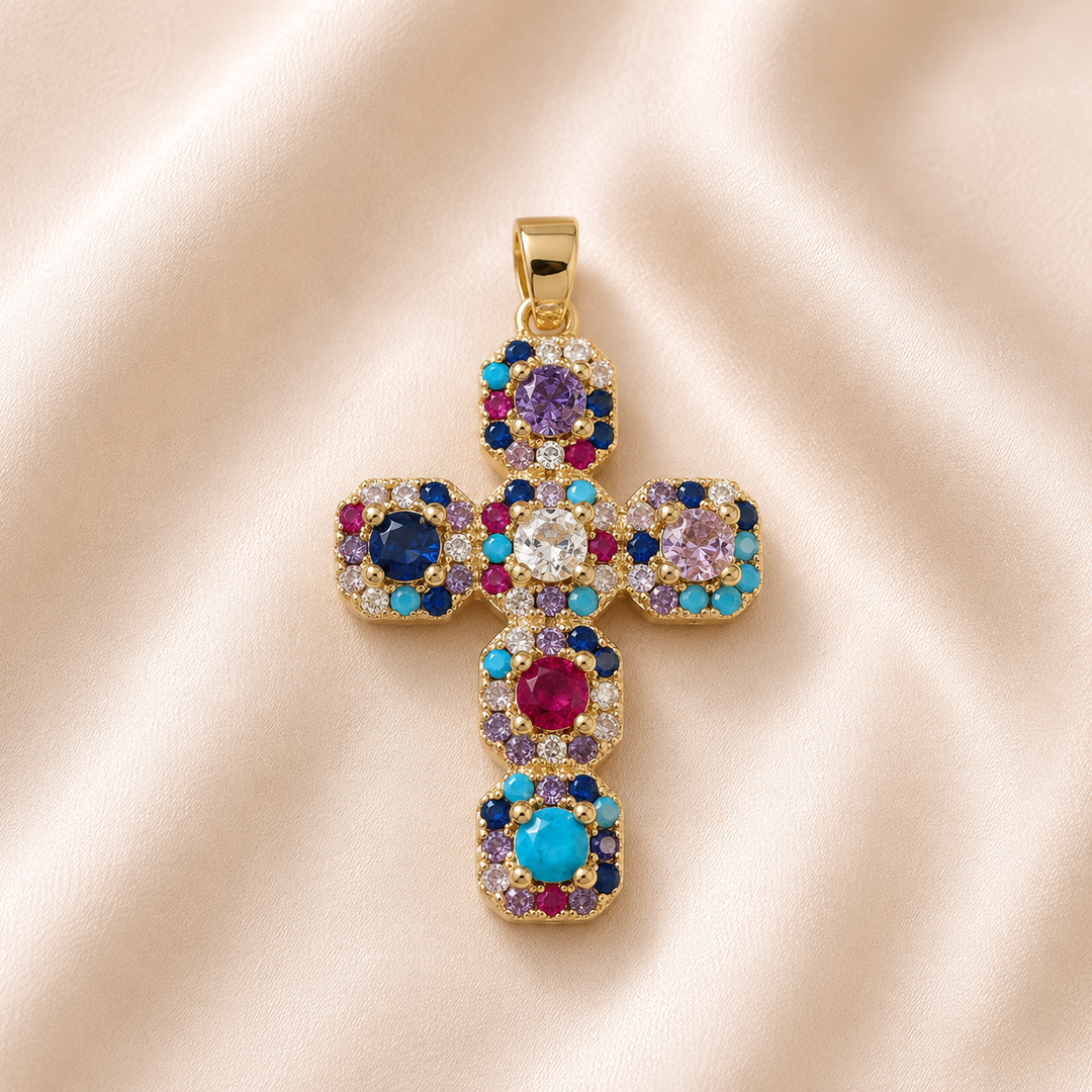 Positano Pavé Cross Pendant