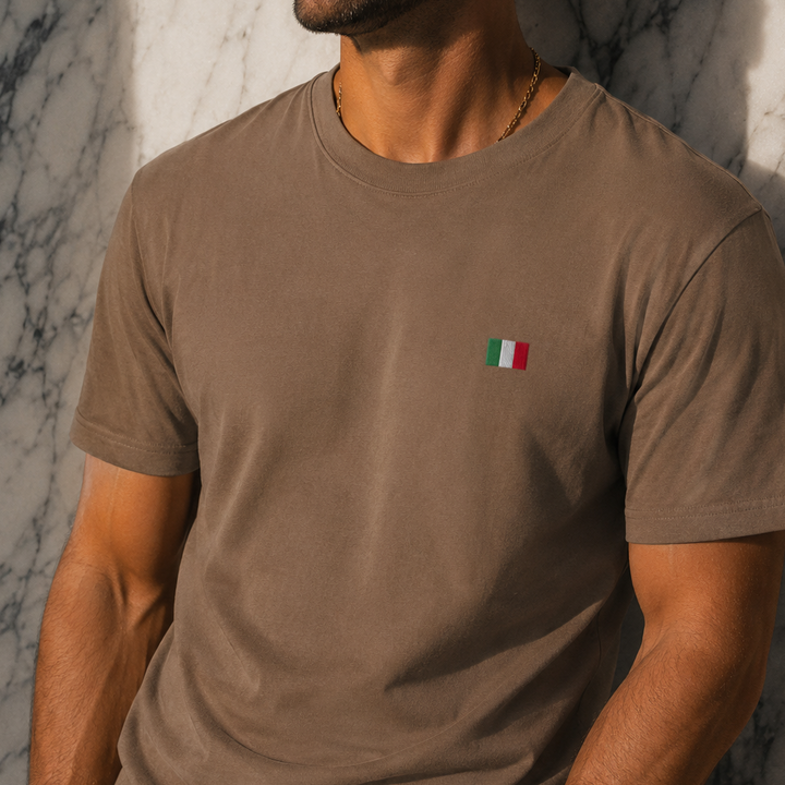 Italy Flag Embroidered Tee