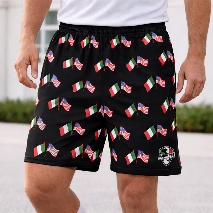 Italian-American Cross Flag Tee & Shorts Bundle