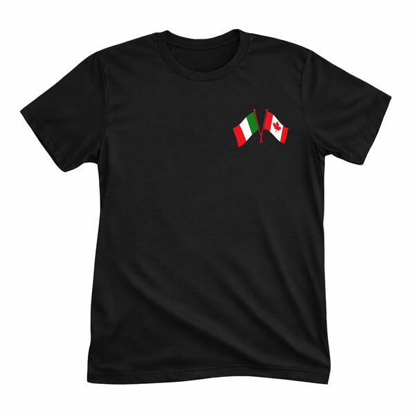 Italian Canadian Cross Flag Tee